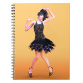 Flapper Dancing Vintag Notizblock (Vorderseite)