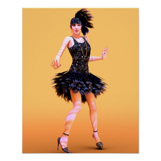 Flapper Dancing Vintag Poster (Vorderseite)