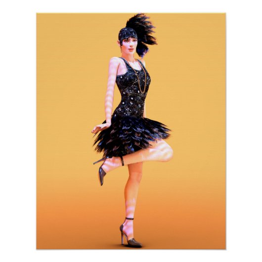 Flapper Dancing Vintag Poster (Vorderseite)