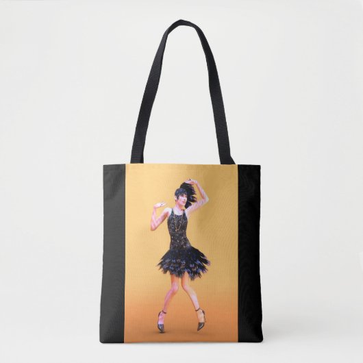 Flapper Dancing Vintag Tasche (Vorderseite)