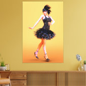 Flapper Dancing Vintage Leinwanddruck (Insitu (Wohnzimmer))