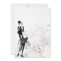 Flapper Dress Black and White