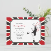 Flapper-Einladung Einladung (Stehend Vorderseite)