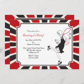 Flapper-Einladung Einladung (Vorne/Hinten)