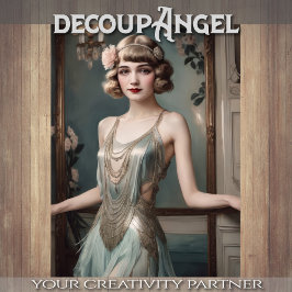 Flapper Elegance - Decoupage - Seidenpapier