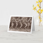 Flapper Era Dancing Girls Karte (Gelbe Blume)