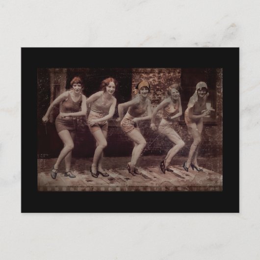 Flapper Era Dancing Girls Postkarte (Vorderseite)