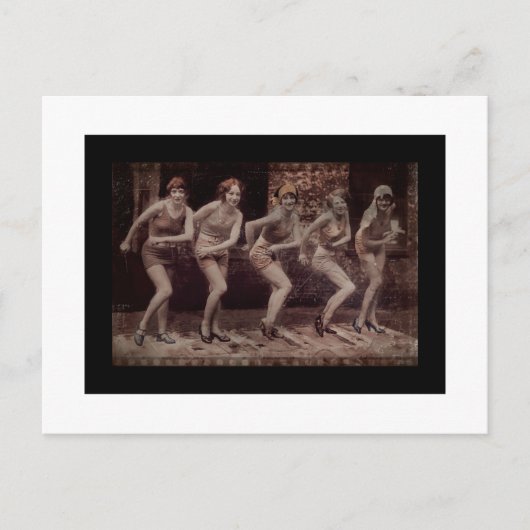 Flapper Era Dancing Girls Postkarte (Vorderseite)