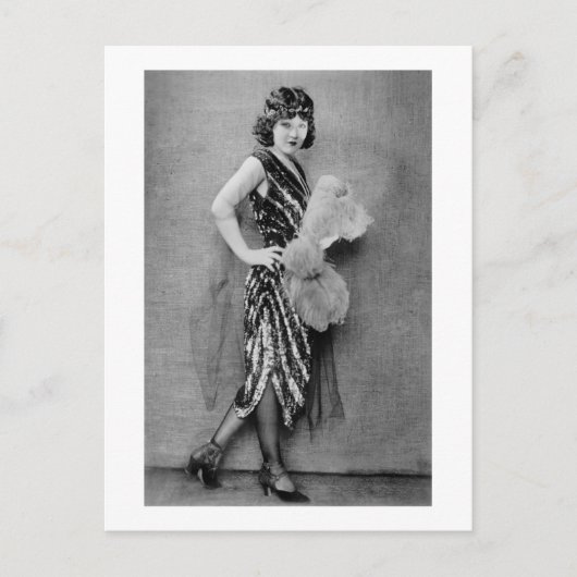 Flapper Fashion der 1920er Jahre Postkarte (Vorderseite)