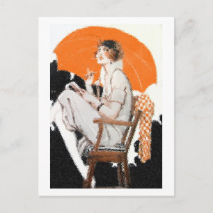 Flapper Fashion der 1920er Jahre Postkarte