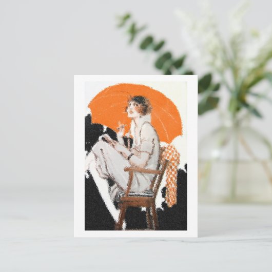 Flapper Fashion der 1920er Postkarte (Stehend Vorderseite)