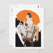 Flapper Fashion der 1920er Postkarte (Vorne/Hinten)