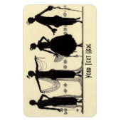 Flapper Fashion Silhouette Kühlschrankmagnet der 1 Magnet (Vertikal)