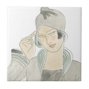 Flapper Fashion Sketch Fliese