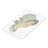 Flapper Fashion Sketch - Frau mit Hut Magnet (Linke Seite)