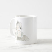 Flapper Fashion Sketch Kaffeetasse (Vorderseite Links)