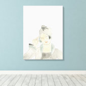 Flapper Fashion Sketch Leinwanddruck (Insitu (Holzboden))