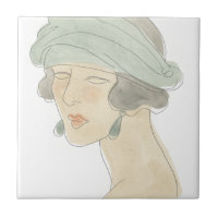 Flapper Fashion Sketch - Portrait