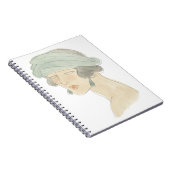 Flapper Fashion Sketch - Portrait Notizblock (Rechte Seite)