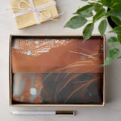 Flapper Flamboyance Lady in Orange Decoupage Seidenpapier (Geschenk)