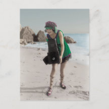 Flapper Fotograf am Strand