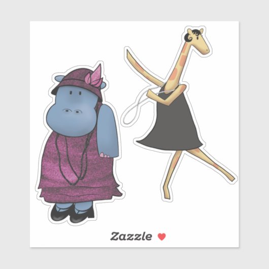 Flapper Freunde Aufkleber (Blatt)