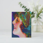 FLAPPER-GESICHT POSTKARTE (Stehend Vorderseite)