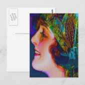 FLAPPER-GESICHT POSTKARTE (Vorne/Hinten)