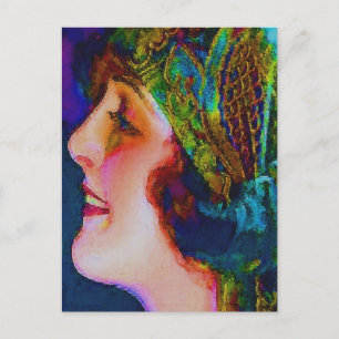 FLAPPER-GESICHT POSTKARTE
