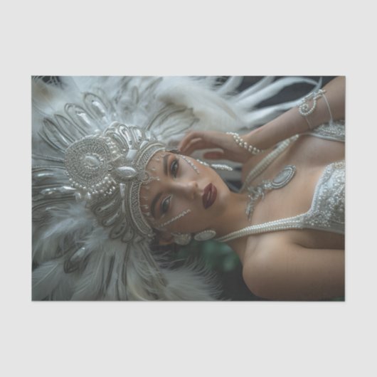 Flapper Girl30 der 1920er Seidenpapier (Vorderseite)