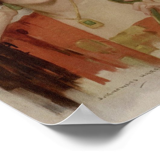 Flapper Girl Beautiful der 1920er Jahre Poster (Ecke)