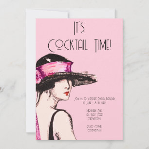 Flapper Girl Cocktail Party Einladung
