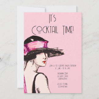 Flapper Girl Cocktail Party Einladung