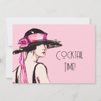 Flapper Girl Cocktail Party Einladung