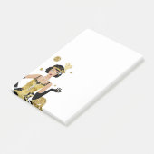 Flapper Girl der 1920er Jahre, 70er Retrofrau Post-it Klebezettel (angewinkelt)