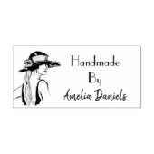 Flapper-Girl der 1920er Jahre, handgemacht von sel Gummistempel (Prägung)