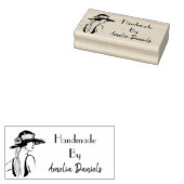 Flapper-Girl der 1920er Jahre, handgemacht von sel Gummistempel (Stempel)