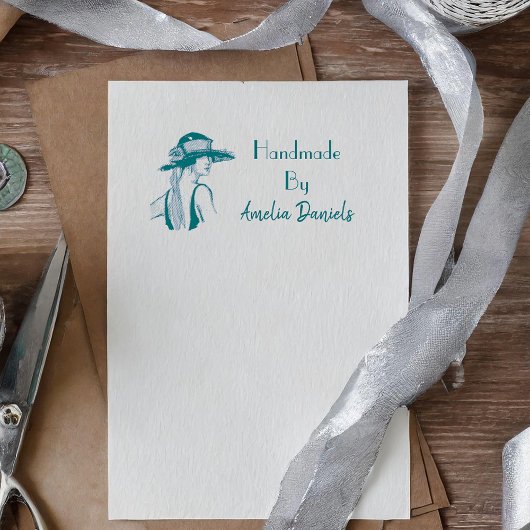 Flapper-Girl der 1920er Jahre, handgemacht von sel Gummistempel