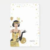 Flapper Girl Gatsby Theme der 1920er Post-it Klebezettel (Vorderseite)
