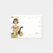 Flapper Girl Gatsby Theme der 20er Jahre Post-it Klebezettel (Vorderseite)