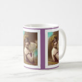flapper girl in purple with a fan kaffeetasse (VorderseiteRechts)
