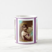 flapper girl in purple with a fan kaffeetasse (Mittel)