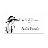 Flapper-Girl-Monogramm-Buchzeichen der 1920er Jahr Gummistempel (Prägung)