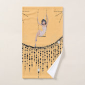 Flapper Girl on Swing Bath Handtuch Set (Handtuch)