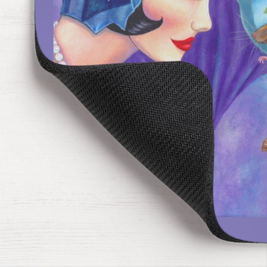 Flapper Girl Roaring 20ties Maus Gramophon Mousepad (Ecke)