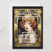 Flapper Girl spricht einfach 1920er formale Kostüm Einladung (Vorderseite)