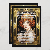 Flapper Girl spricht einfach 1920er formale Kostüm Einladung (Vorne/Hinten)