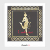 Flapper Girl Thunder_Cove der 1920er Jahre Aufkleber (Blatt)