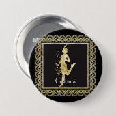 Flapper Girl Thunder_Cove der 1920er Jahre Button (Vorne & Hinten)