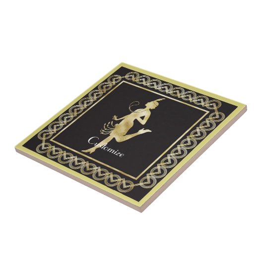 Flapper Girl Thunder_Cove der 1920er Jahre Fliese (Seite)